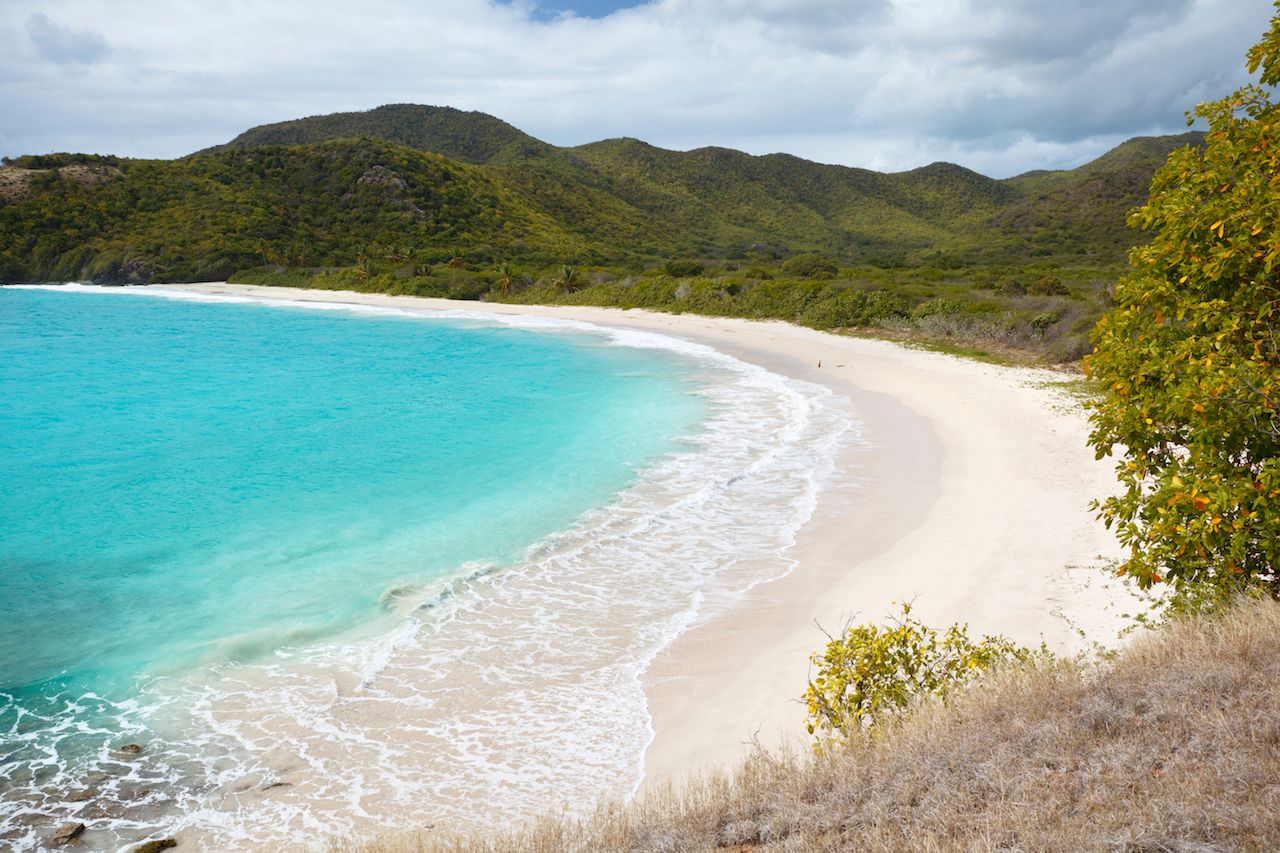 The pristine and hard to reach beach Rendezvous Bay in Antigua