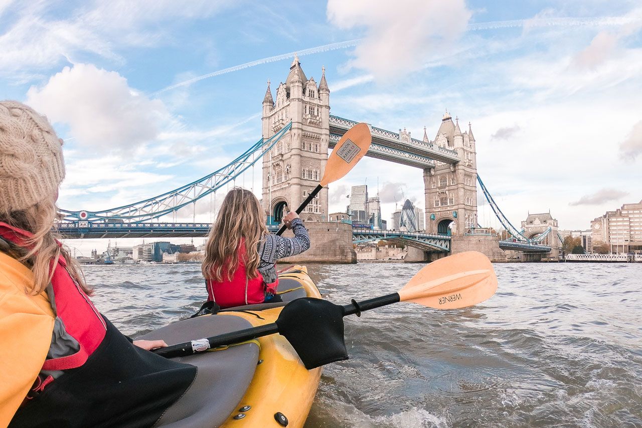 Visit Britain kayaking Thames London