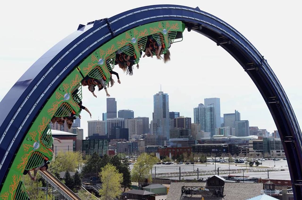 Elitch Gardens rollercoaster ride in Denver