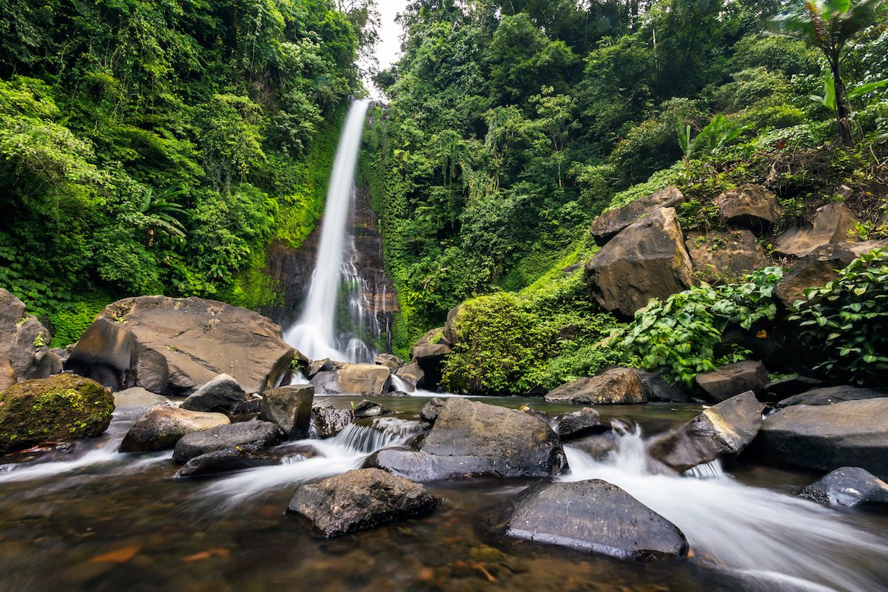 Gitgit waterfall in Bali, Indonesia