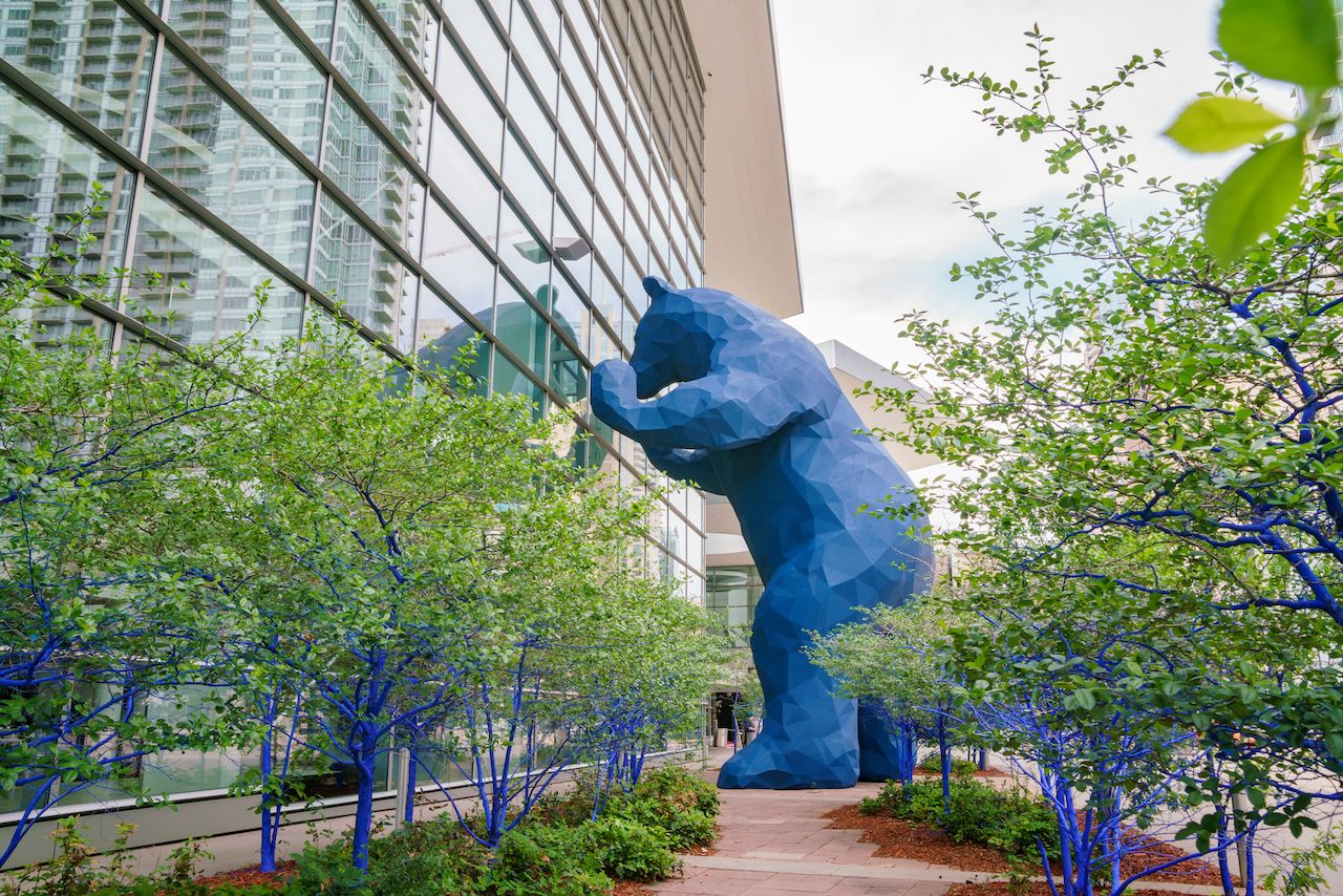 Special Big Bear Blue statue in Denver, Colorado