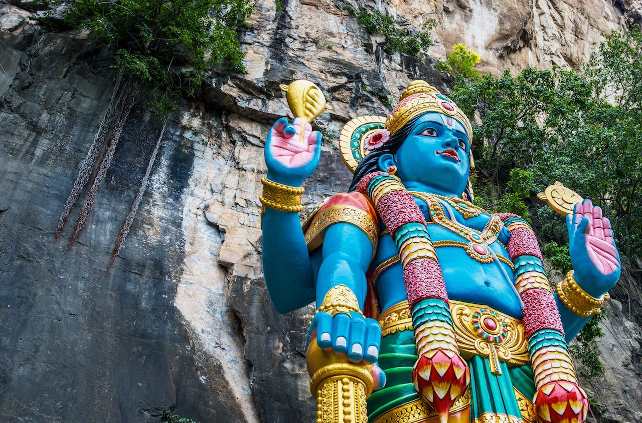 Statue of Lord Rama at Batu Caves in Kuala Lumpur in Malaysia