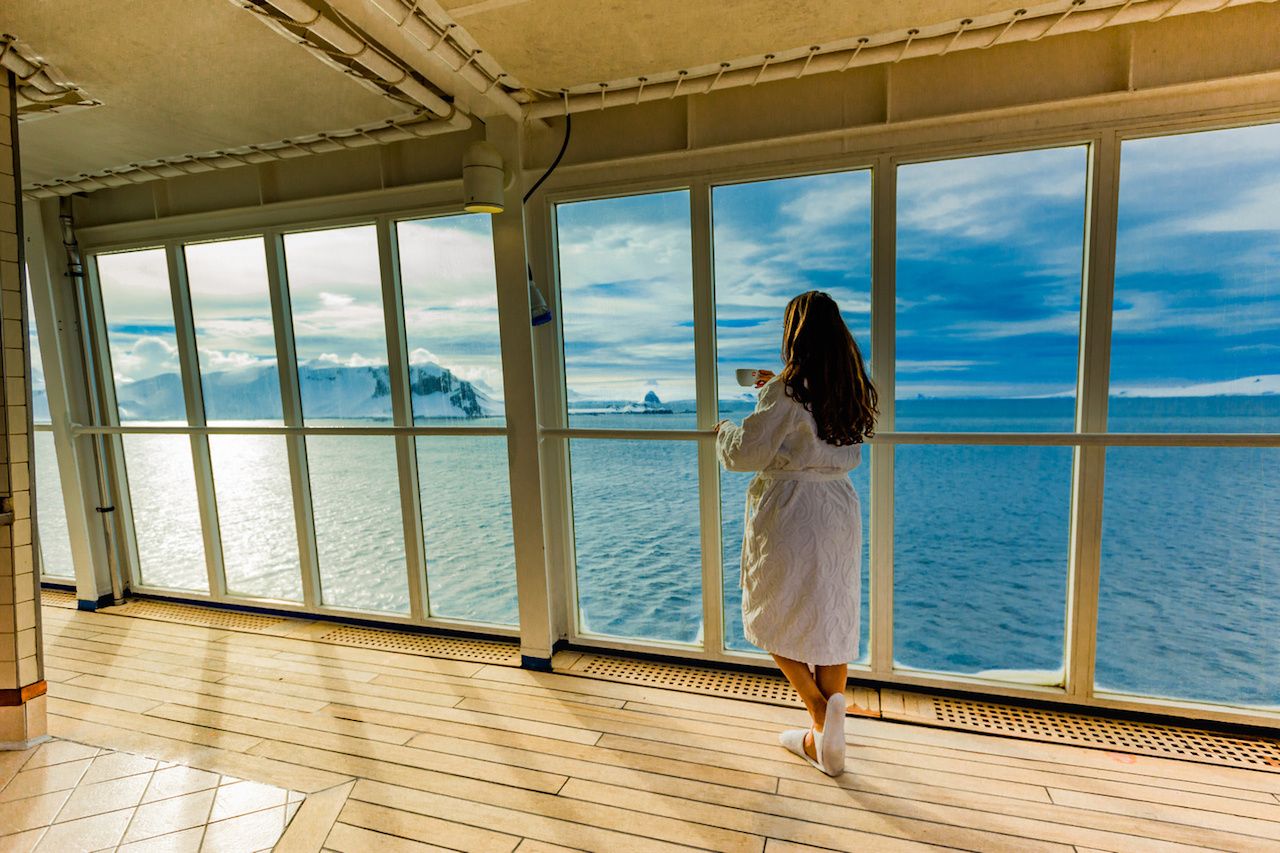 Antarctica luxury cruise ship interior