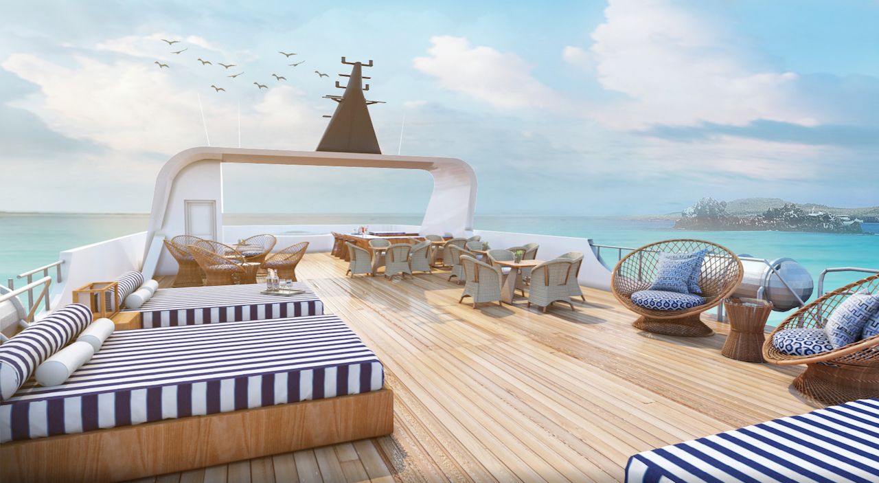 Ecoventura luxury sundeck in the Galapagos