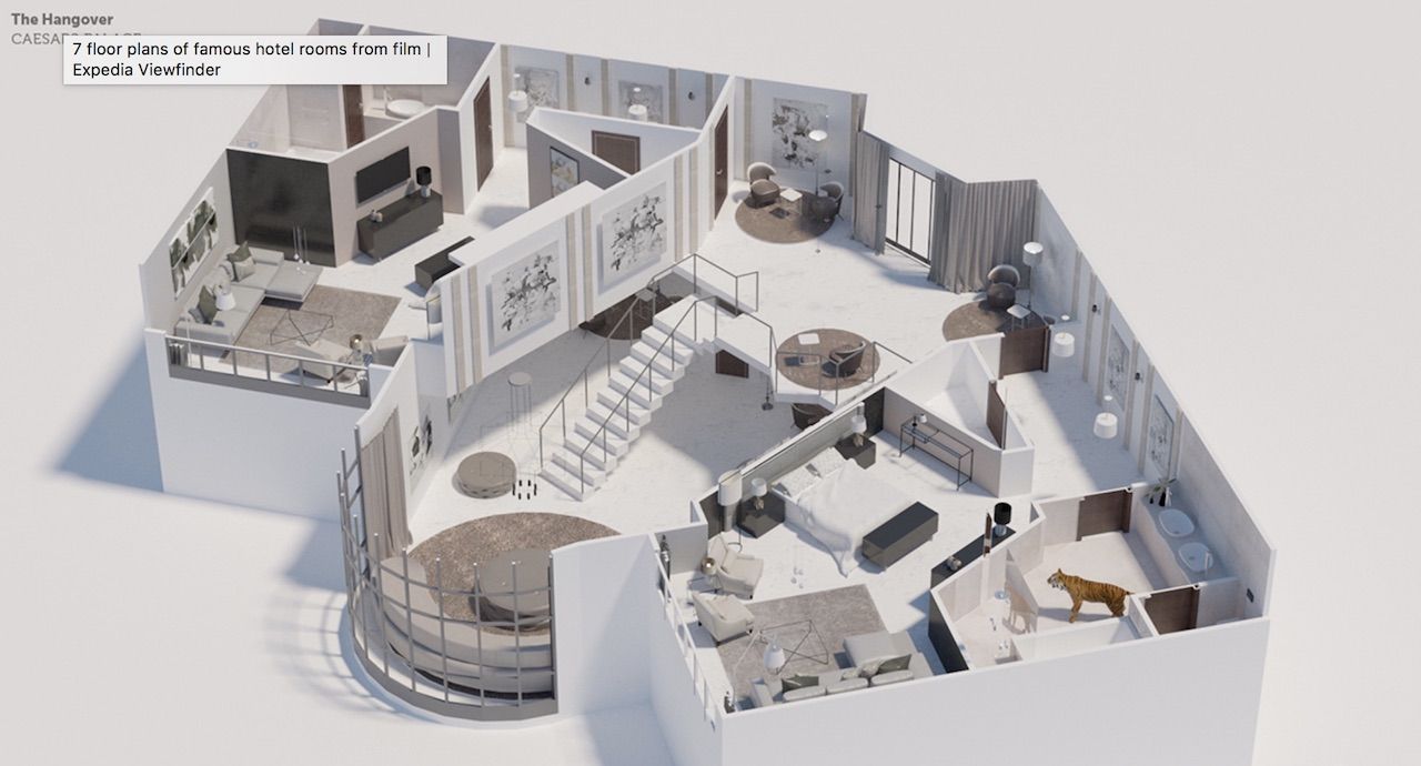 Hangover hotel room floor plan