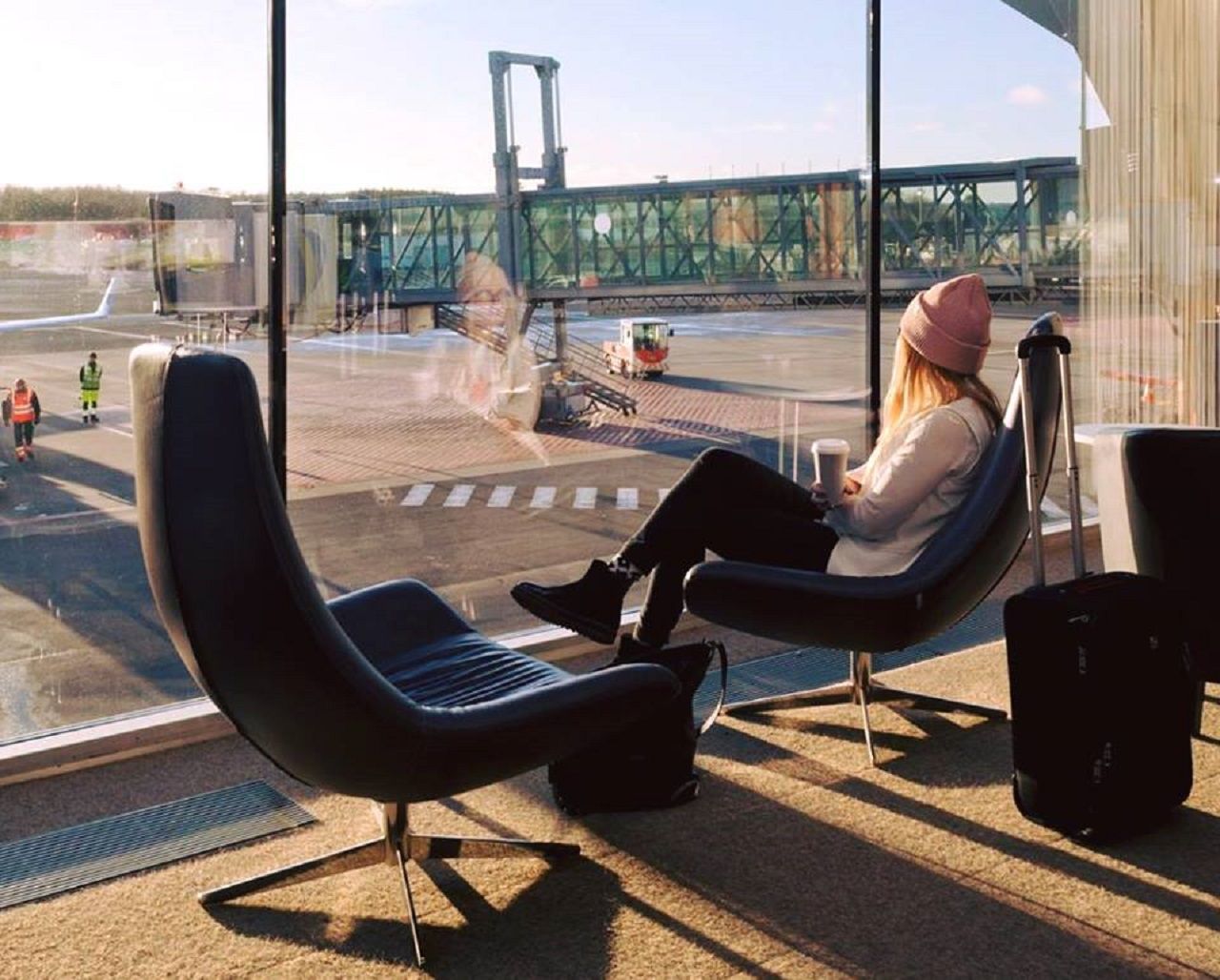 Lounge at Tallinn Airport, Estonia