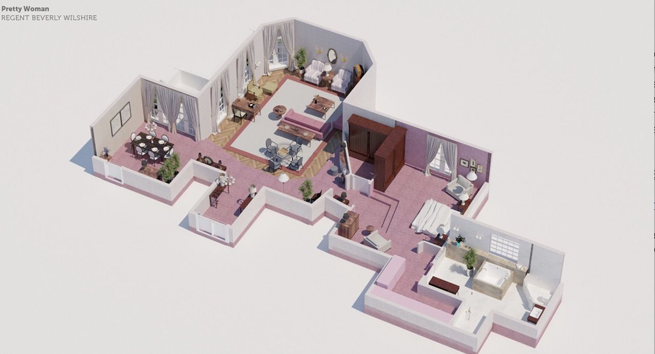 Pretty woman hotel room floor plan