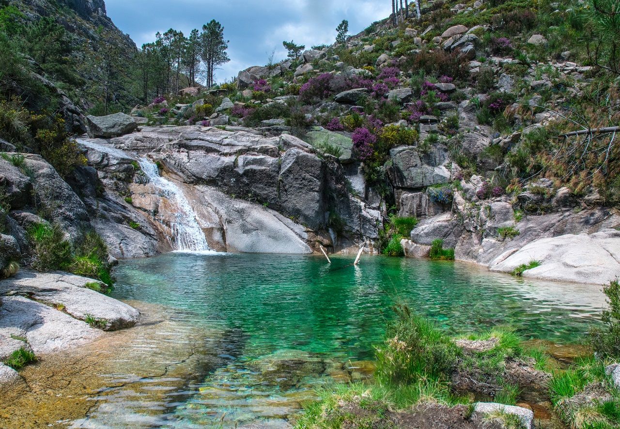 Cascada Poco Azul, waterfall on a mountain stream
