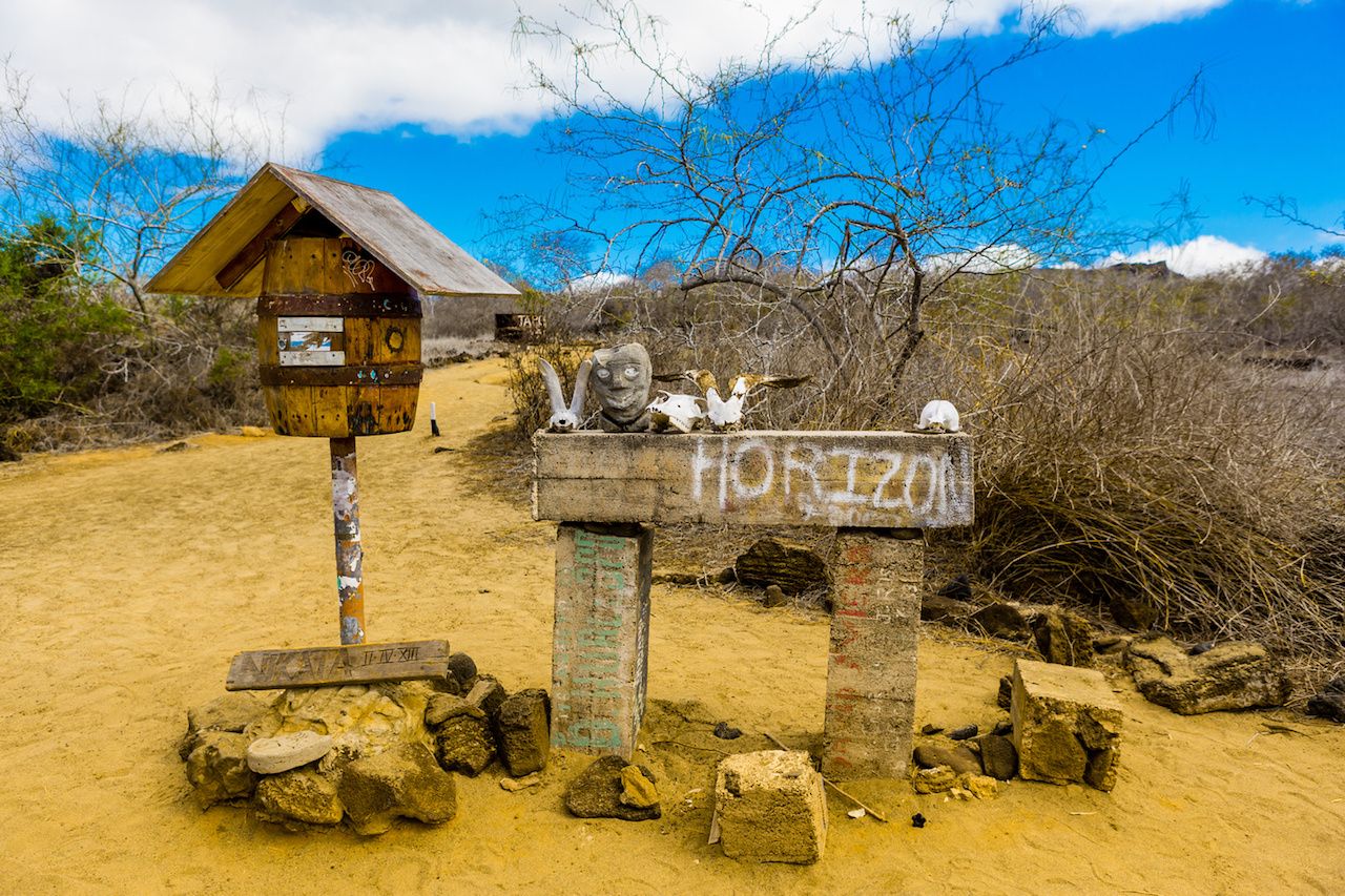 Postcard office in the Galapagos