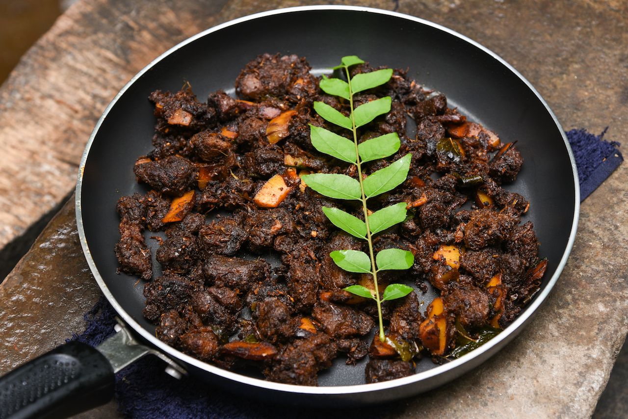 South Indian spicy beef dish fry from Kerala, India