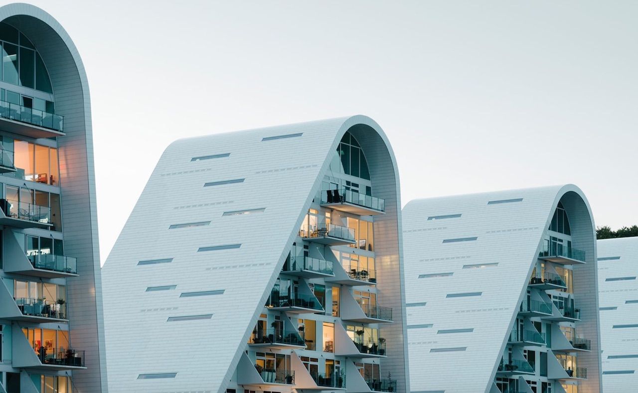 The Wave building in Denmark