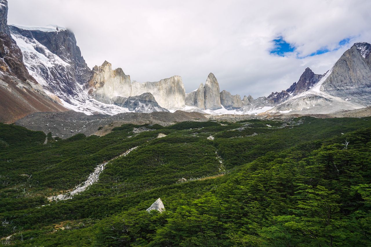 View of the mountain range from Mirador Britanico