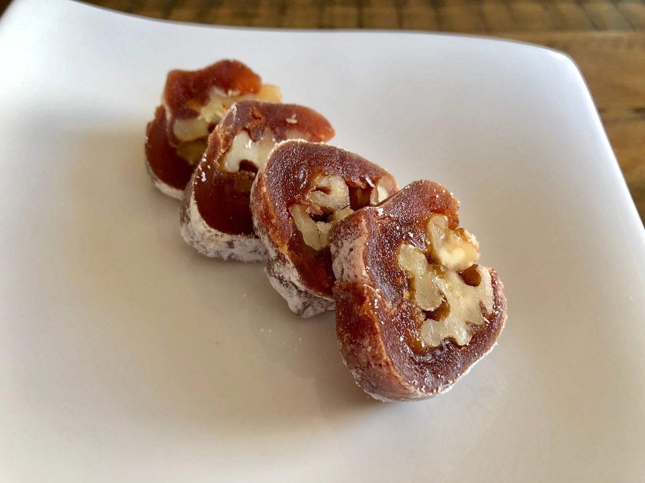 Walnuts wrapped in persimmons