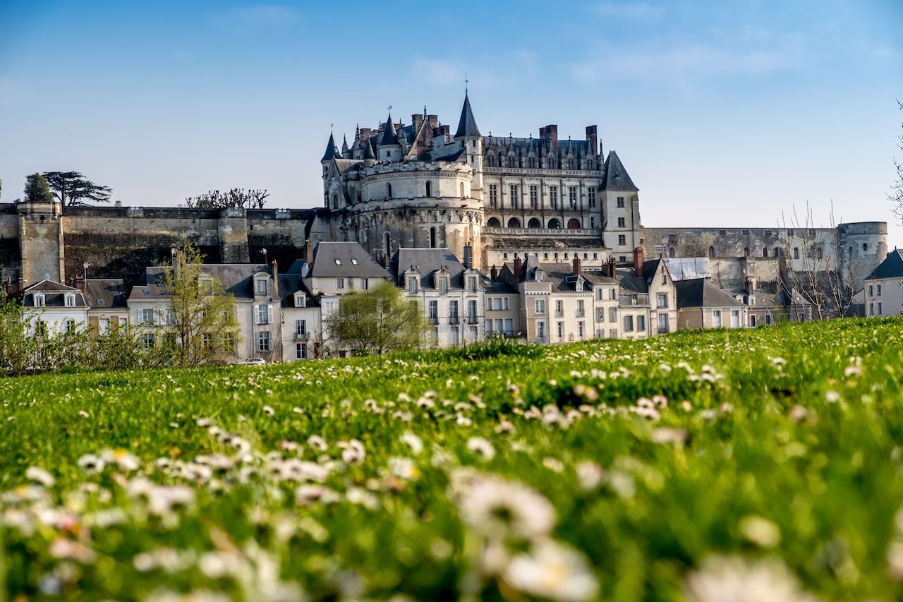 Amboise Castle in Loire Valley, Touraine Region, France