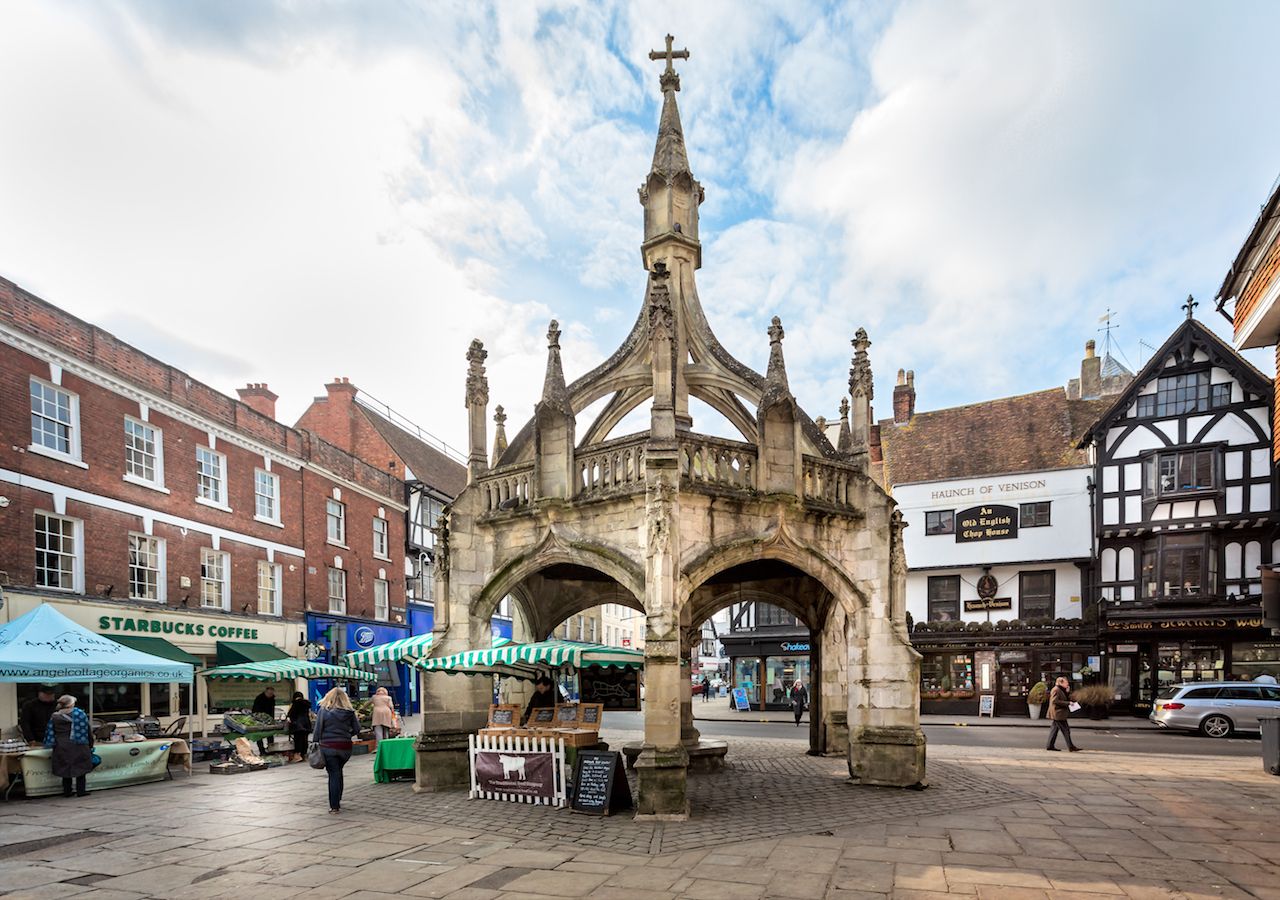 Ancient Medieval Market Cross known as the Cross Poultry in Salisbury