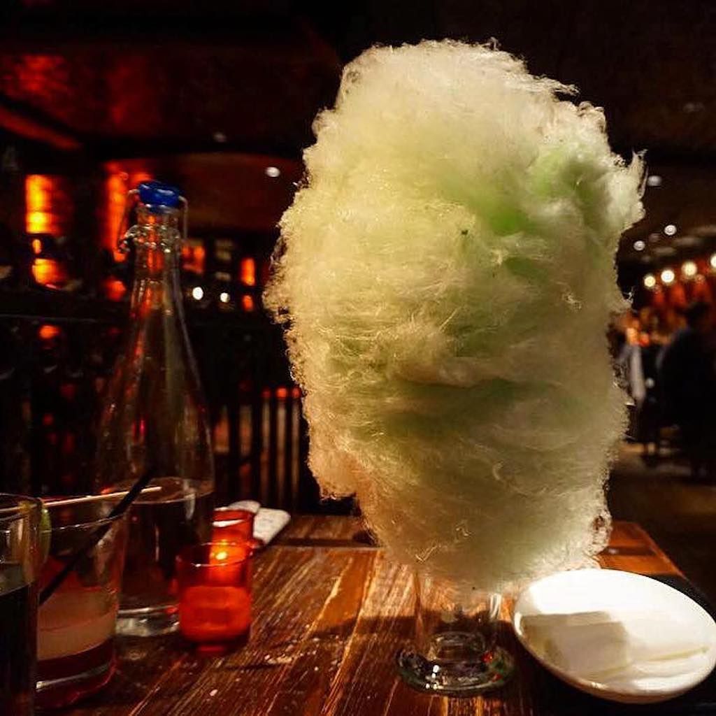 Green apple cotton candy