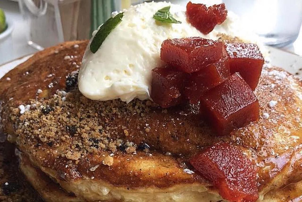 Guava pancakes from B Bistro and Bakery, Miami