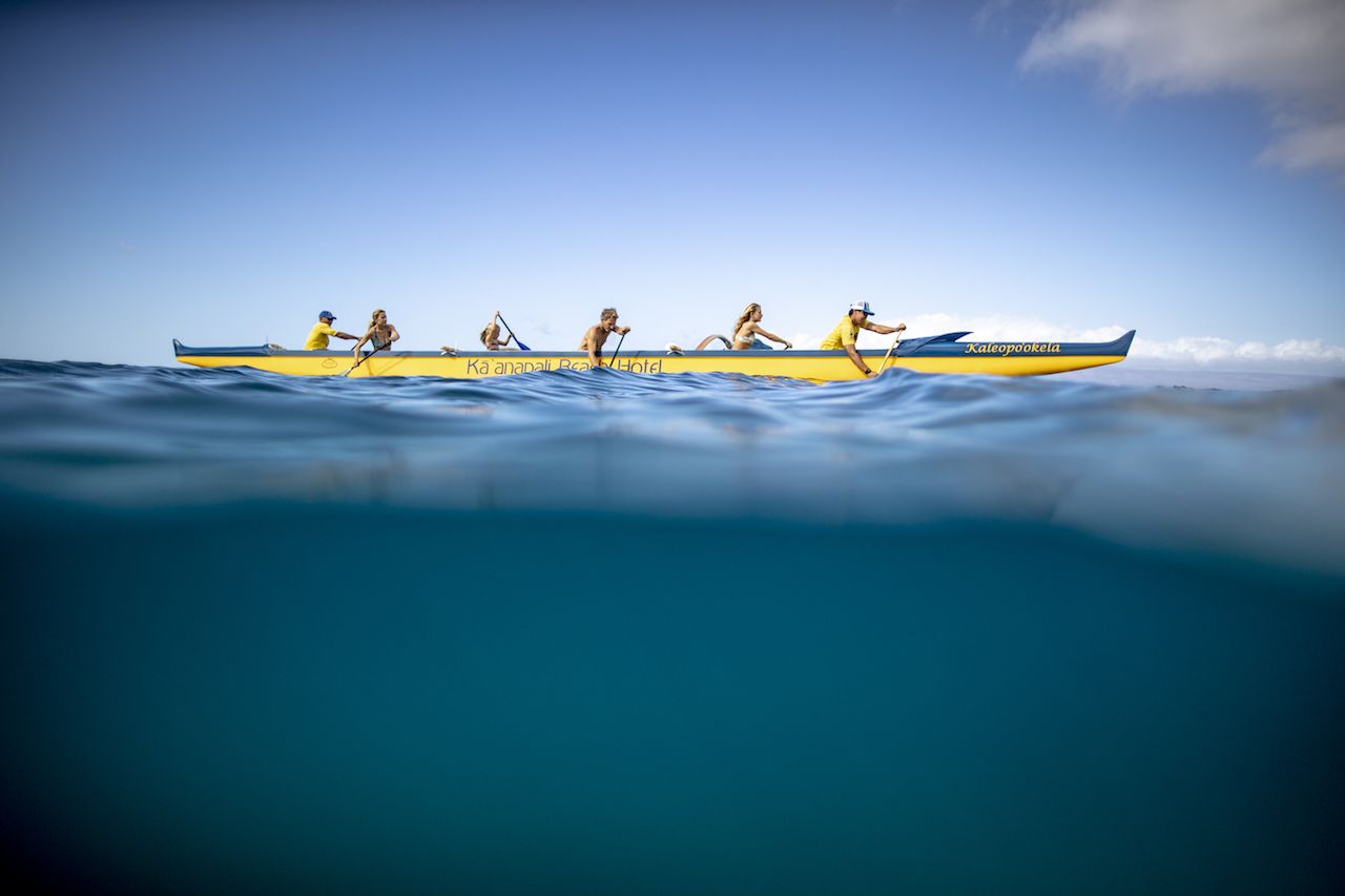 Ka’anapali Beach Ka’anapali Beach Hotel rowers in the water