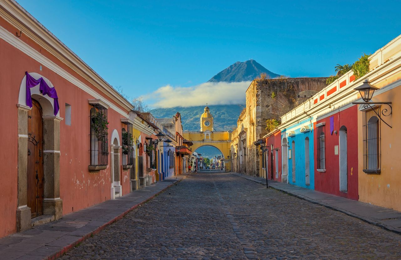 The main street of Antigua, Guatemala