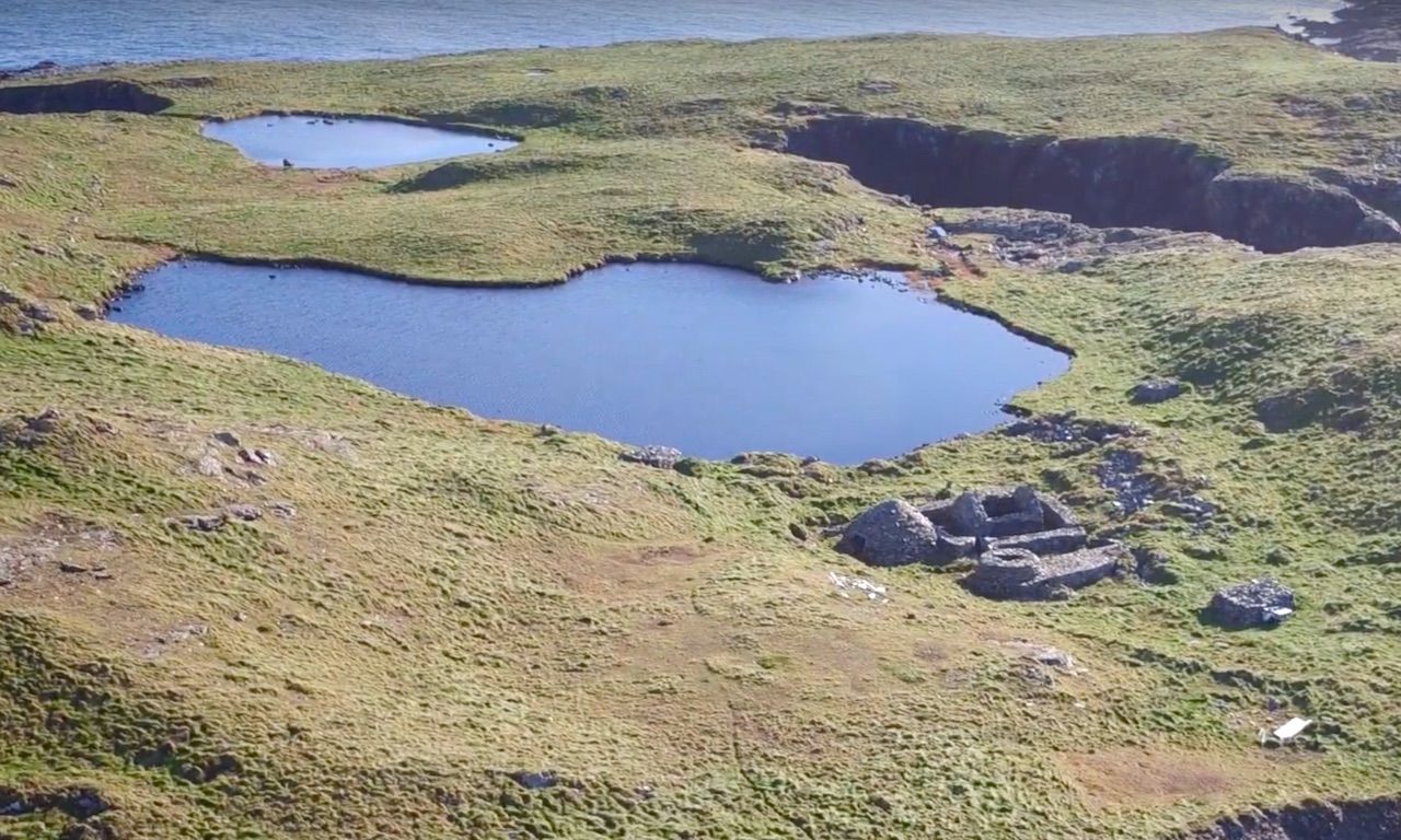 freshwater lakes and monastery on Ardoilean Island