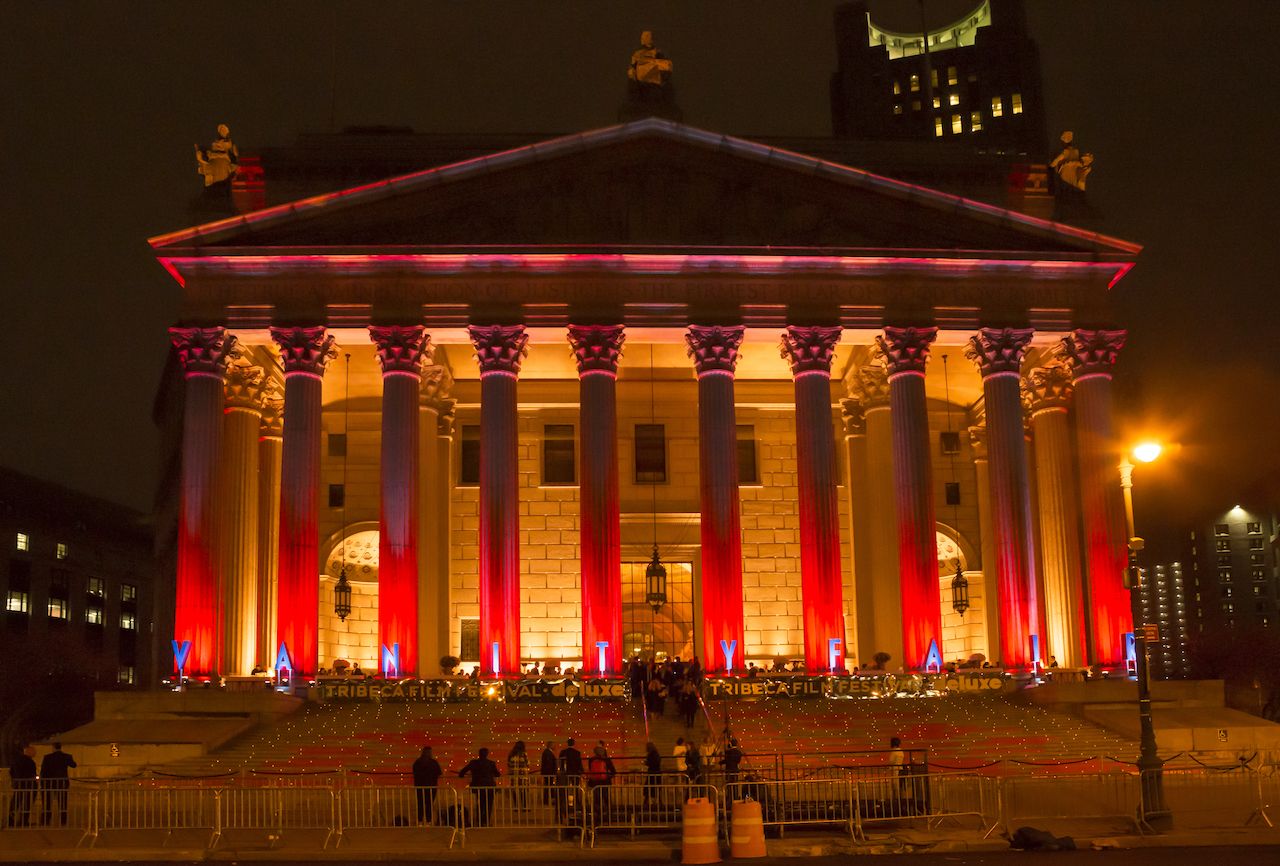 A view of the Vanity Fair at the 2015 Tribeca Film Festival at the New York State Supreme Court Building