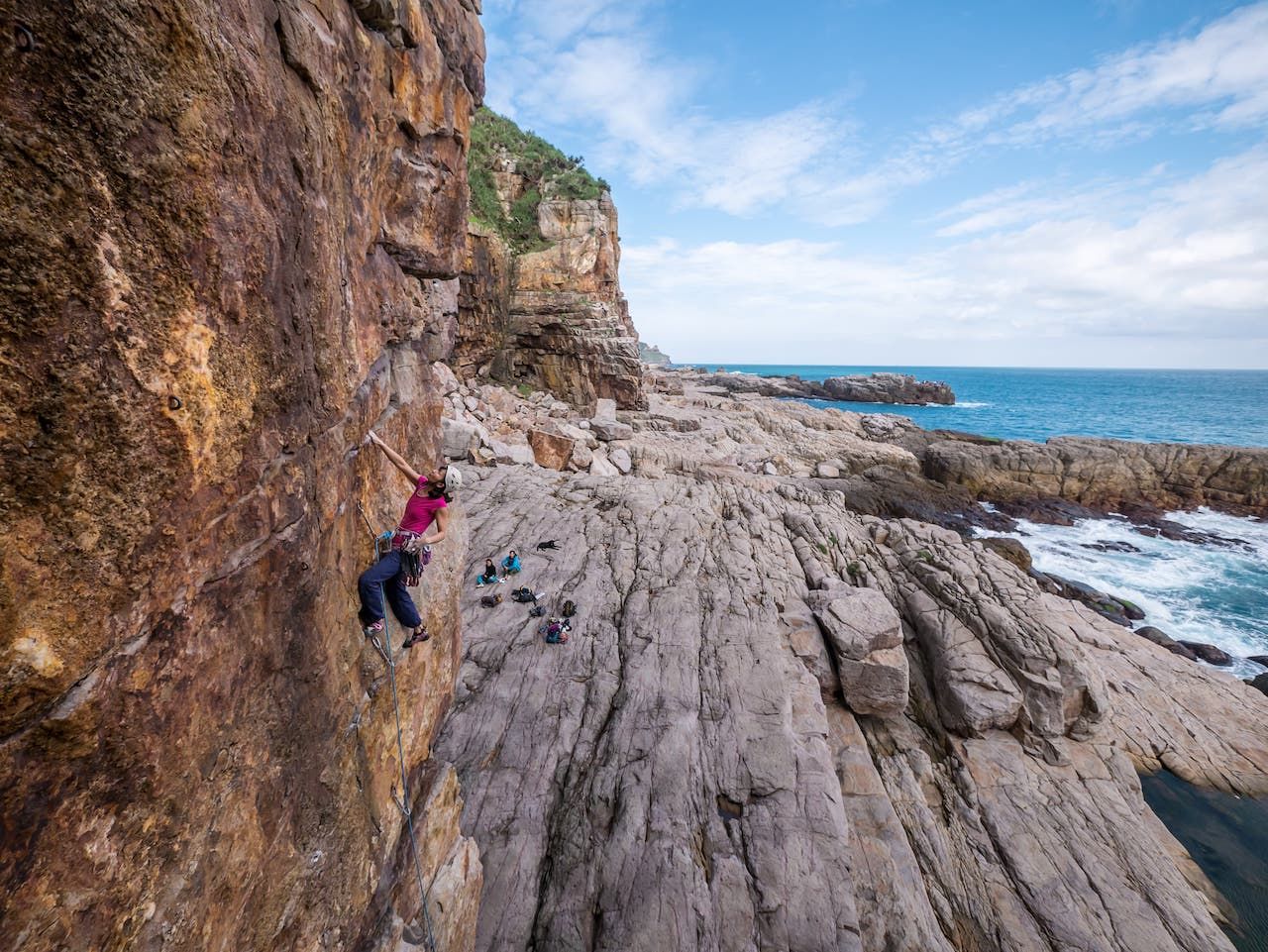 Climbing in Long Lane at Long Dong in Taiwan earlier this year