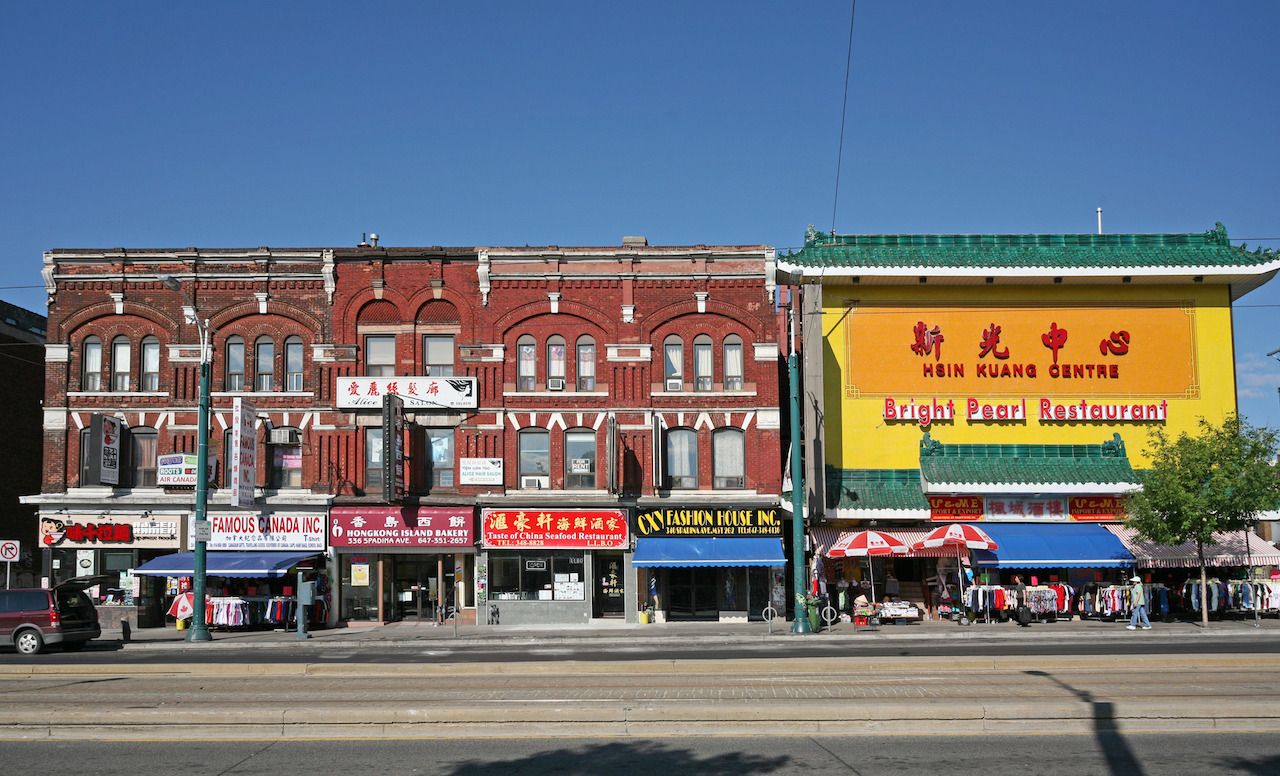 Downtown Toronto has a large colorful Chinese area