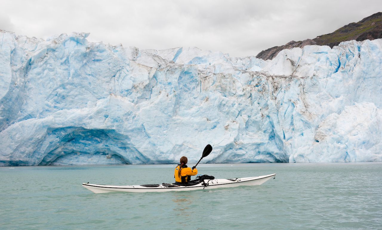 Glacier kayaking in Glacier Bay National Park, Alaska