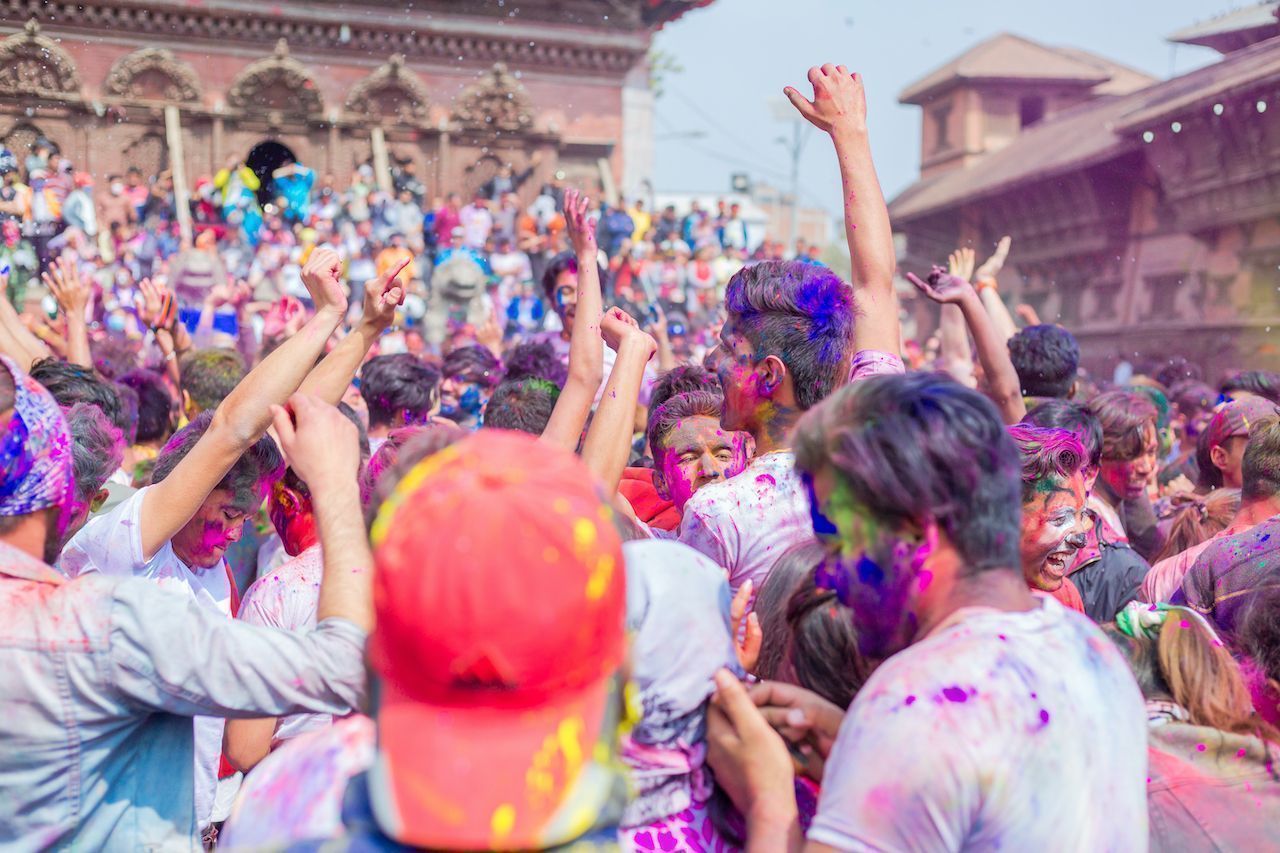 how is holi celebrated in nepal