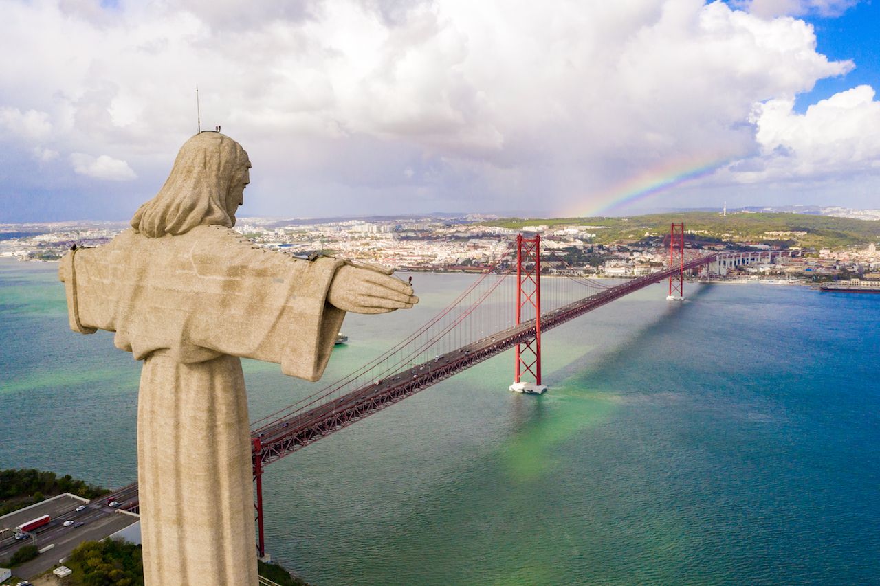 Jesus Christ monument in Lisbon