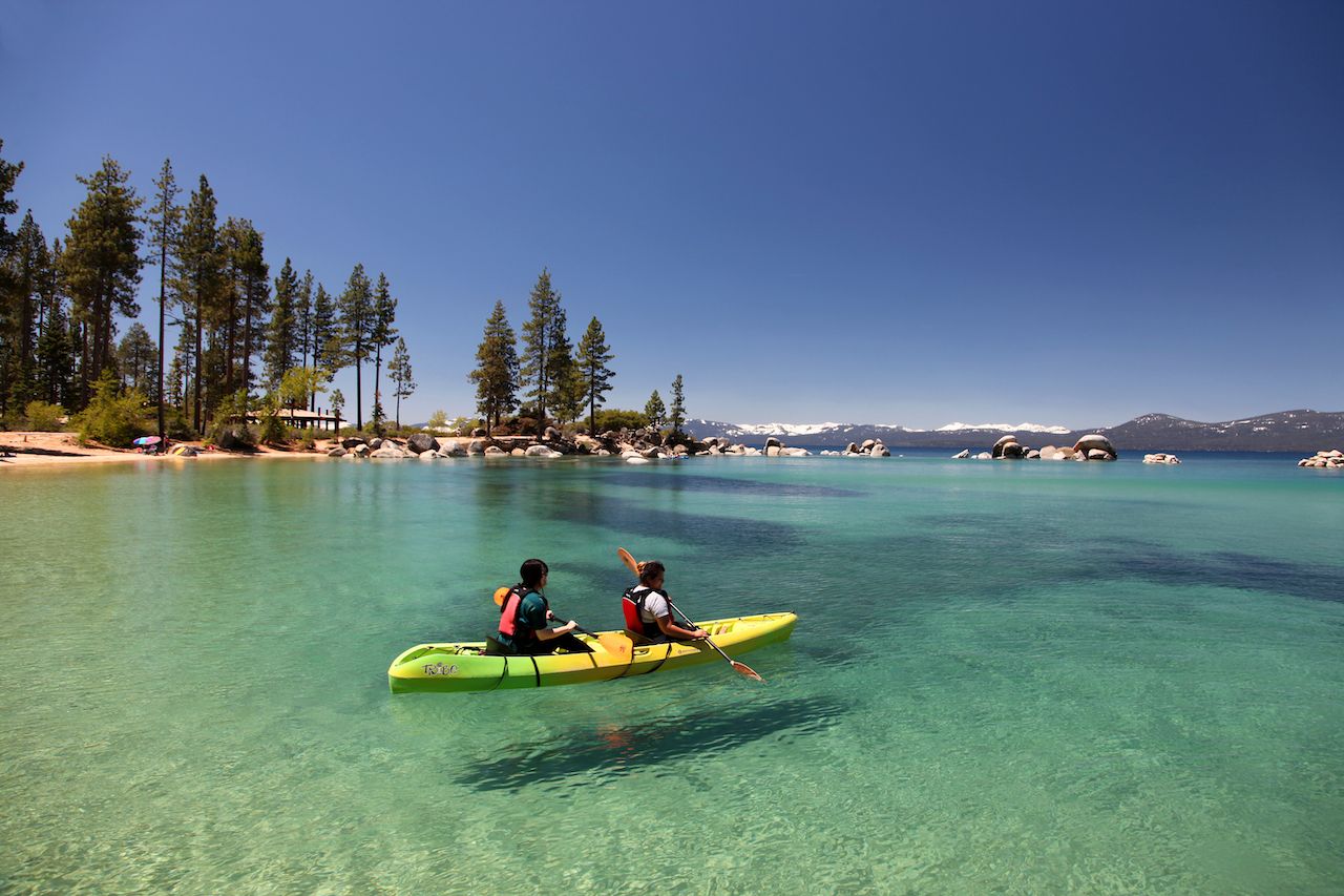 Kayaking on Lake Tahoe