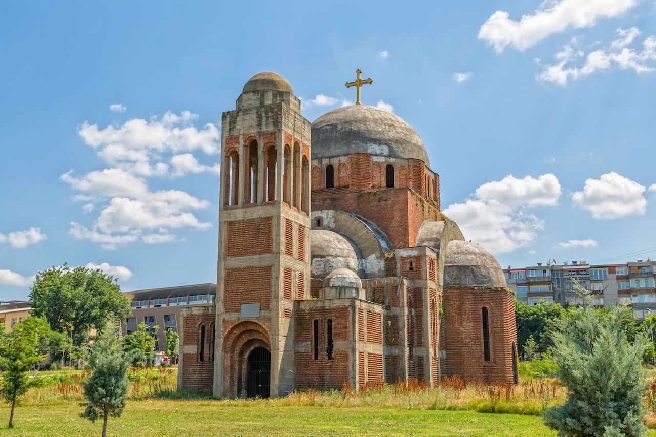 The Christ the Savior Cathedral is an unfinished Serbian Orthodox Christian church
