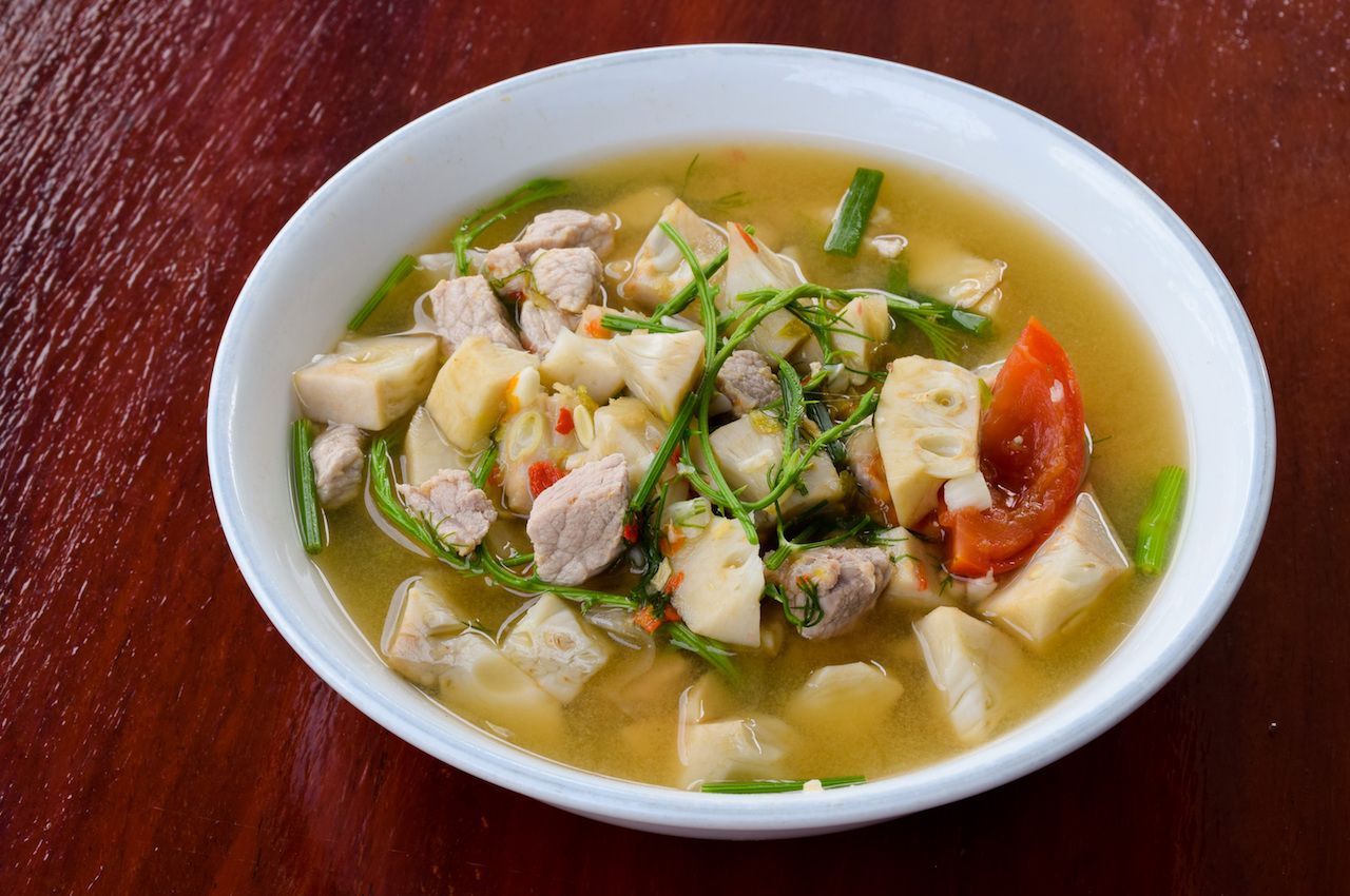 Young Jackfruit Curry Soup with Pork