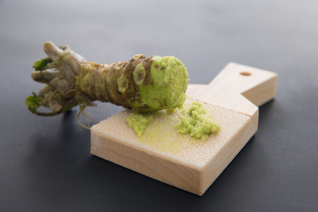 wasabi on a cutting board