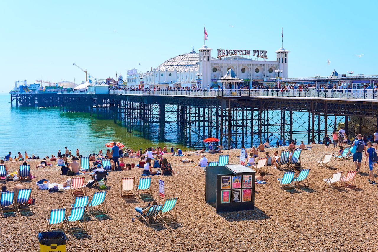 Brighton beach, England