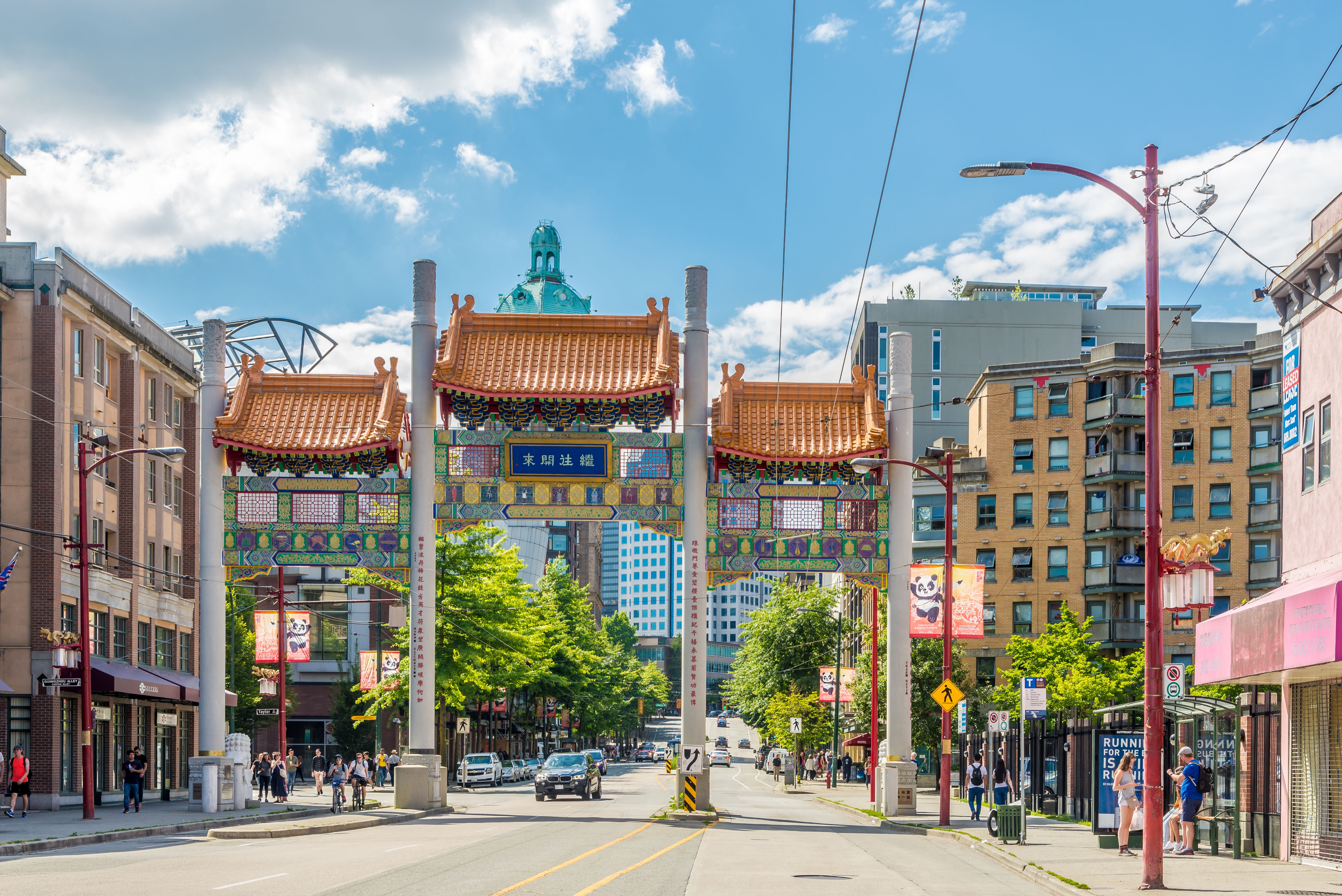 Gate to Chinatown in the streets of Vancouver