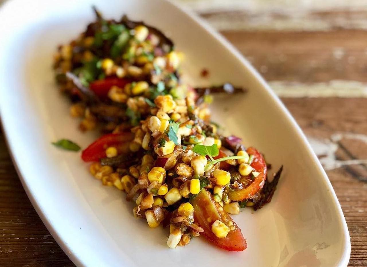 Healthy Indian corn and tomato salad