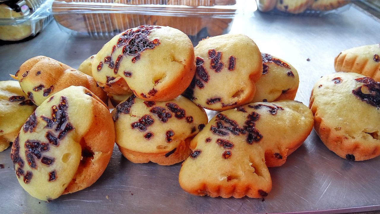Kue cubit is a common snack food in many Indonesian cities