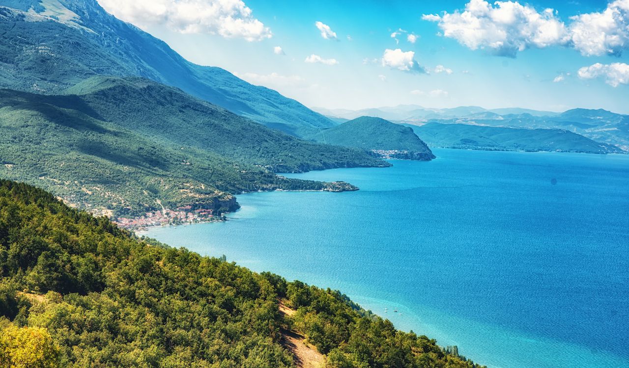 Lake Ohrid from near Galicia National Park, Macedonia