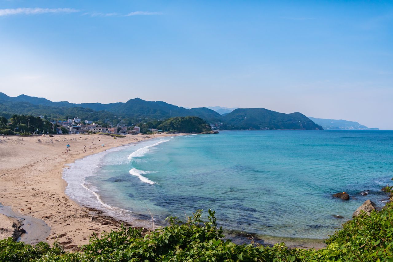 Shirahama Beach on the Izu Peninsula in Shimoda City, Shizuoka Prefecture, Japan