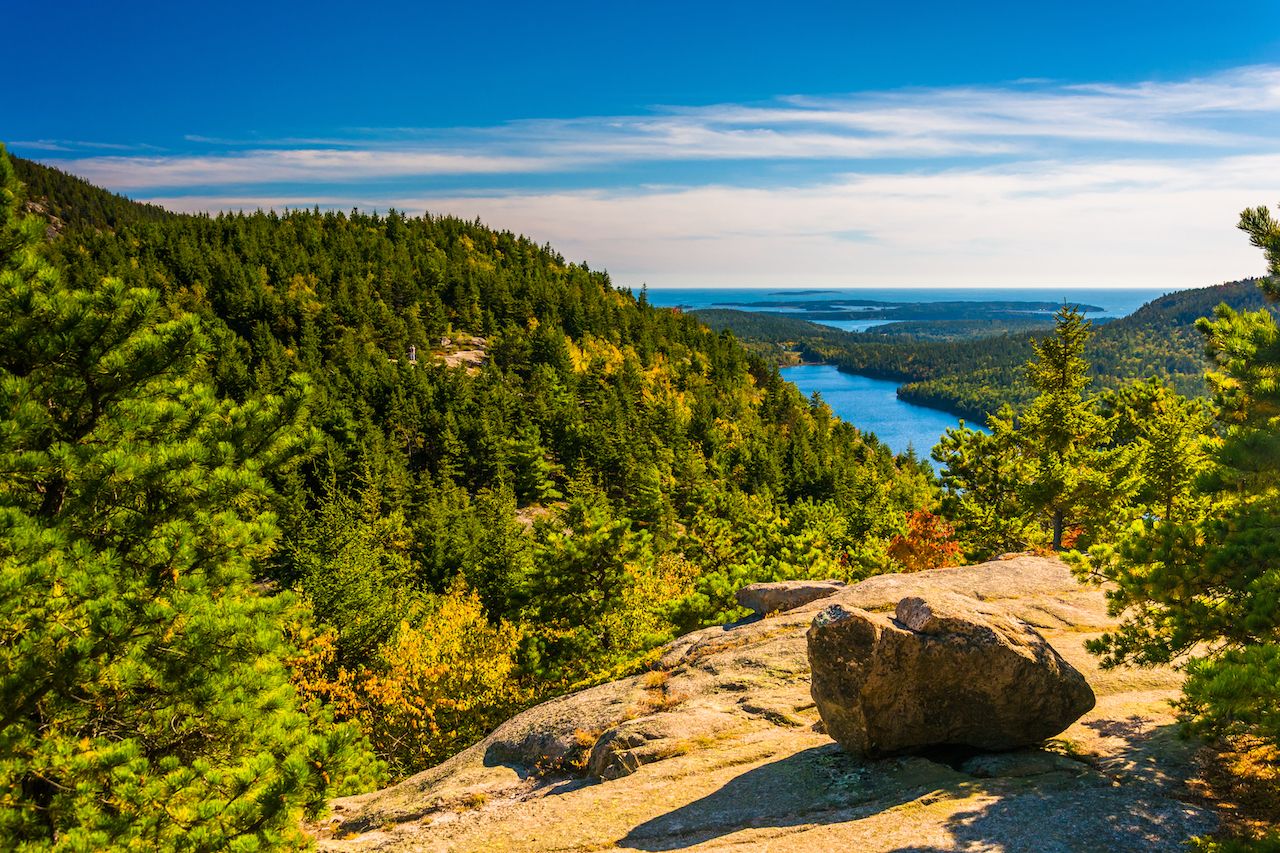 View from North Bubble, in Acadia National Park, Maine
