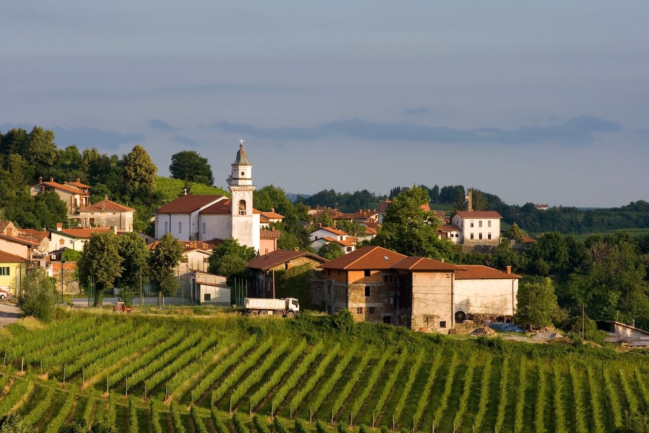 Village of Kojsko in one of the most pupular wine regions in Slovenia