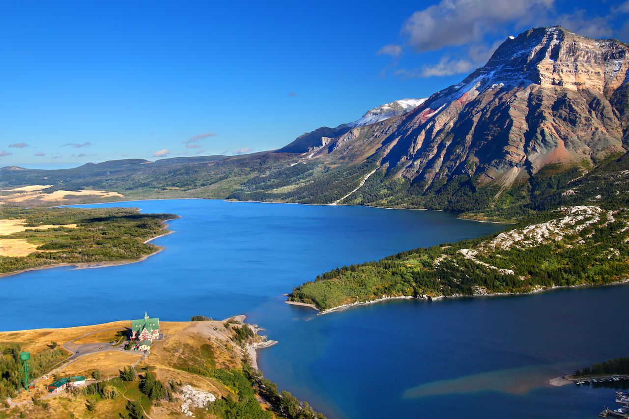 Waterton Lakes National Park in Canada seen from the Hump Bears