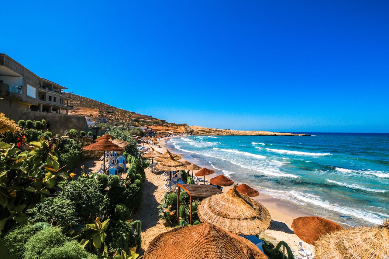 Wonderful landscape of the Tunisian beach