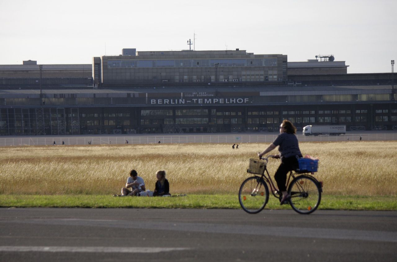 Berlin-Tempelhof which has been redesigned as a public park, Berlin