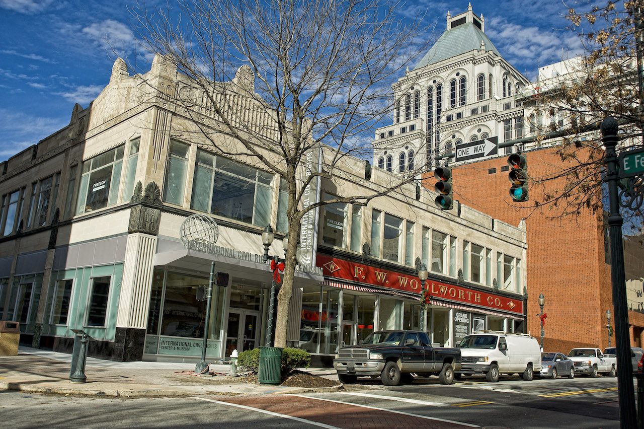 FW Woolworth CO building in Greensboro