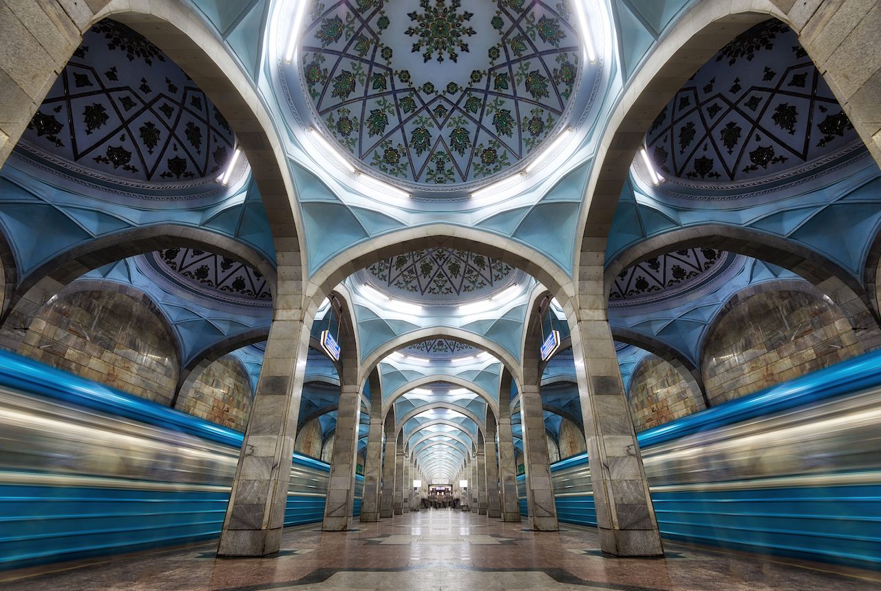 Metro station in Tashkent, Uzbekistan