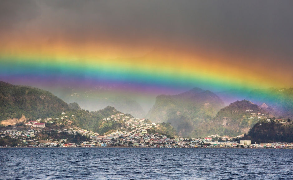 Scott Sporleder - Dominica Stills- panorama with rainbow
