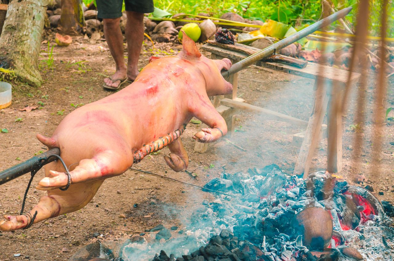spit-roasted pig from the philippines