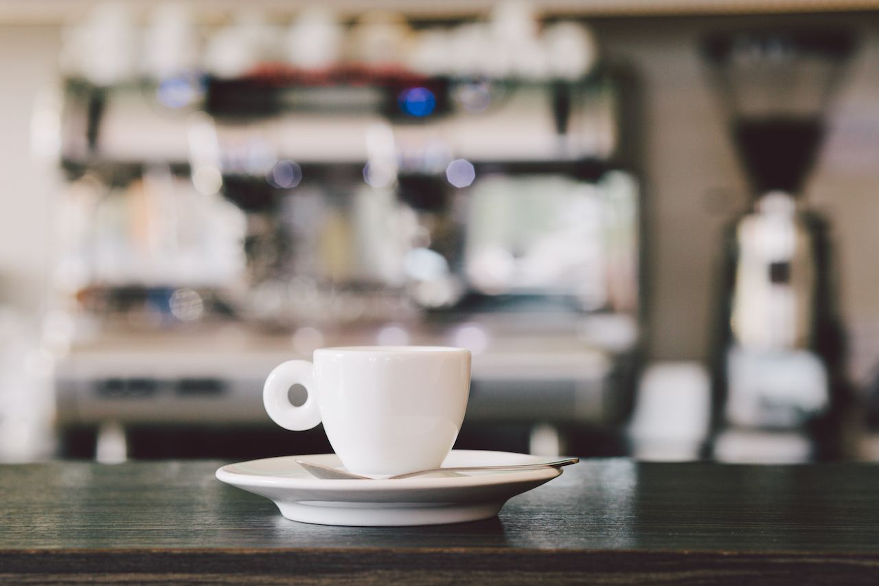 Cup of coffee on a table